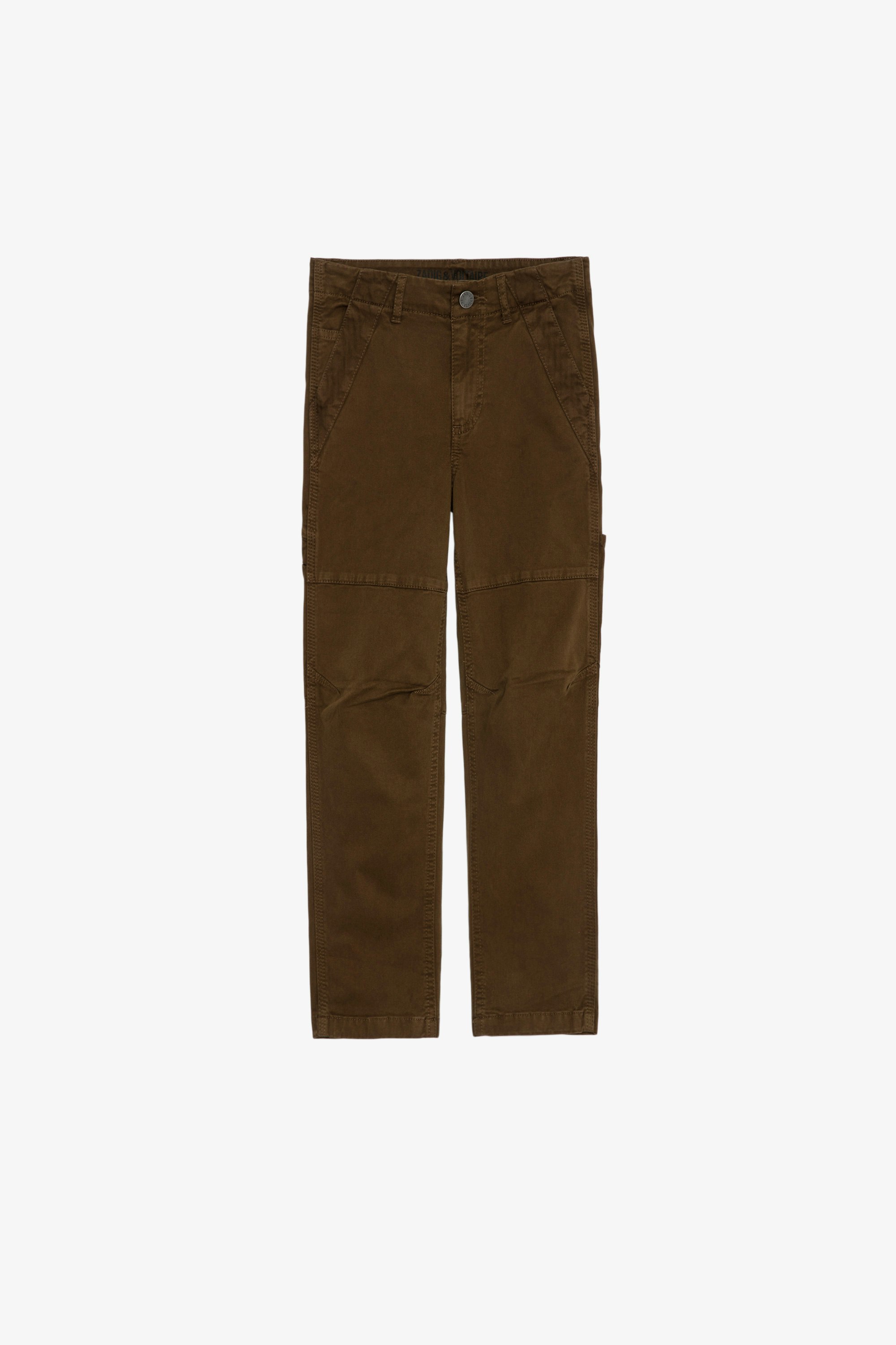 Theo Children’s パンツ Children’s khaki cotton trousers 