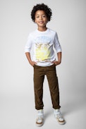 Kinderhose Theo - Kinderhose aus khakifarbener Baumwolle