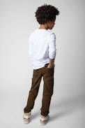 Kinderhose Theo - Kinderhose aus khakifarbener Baumwolle