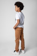 Kinderhose Theo - Kinderhose aus cognacfarbener Baumwolle