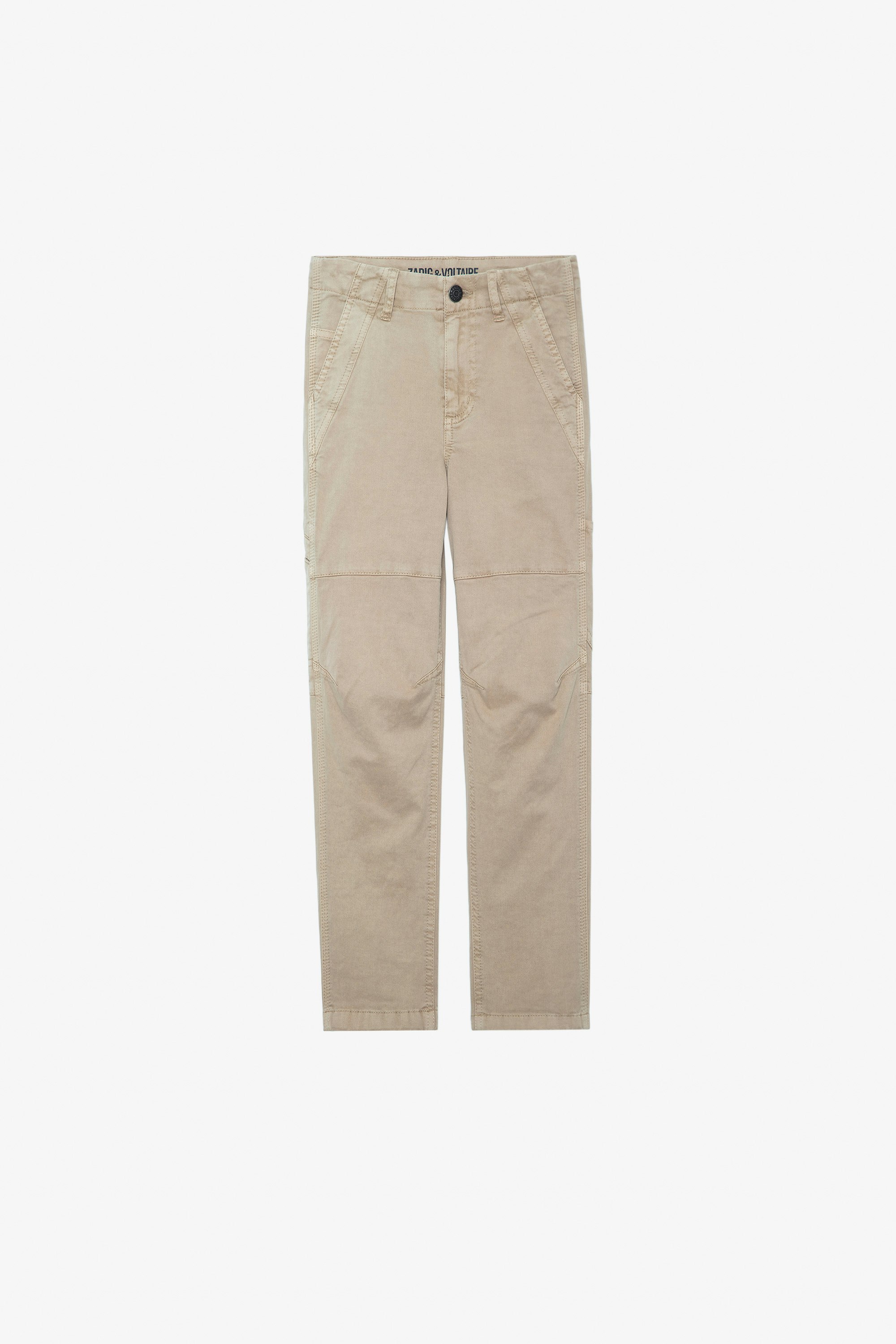 Theo Boys' Pants - Boys' cargo pants with back pocket patch.