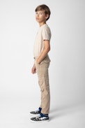 Theo Boys' Pants - Boys' cargo pants with back pocket patch.