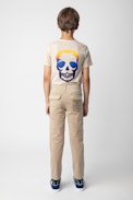 Theo Boys' Pants - Boys' cargo pants with back pocket patch.
