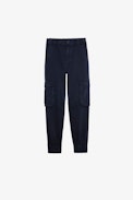 Nick Boys’ Pants - Boys’ navy blue knit jogging bottoms.