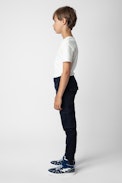 Nick Boys’ Pants - Boys’ navy blue knit jogging bottoms.