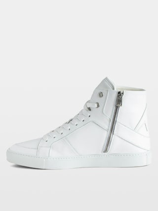 Men's ZV1747 High Flash Trainers - High-top trainers in leather.