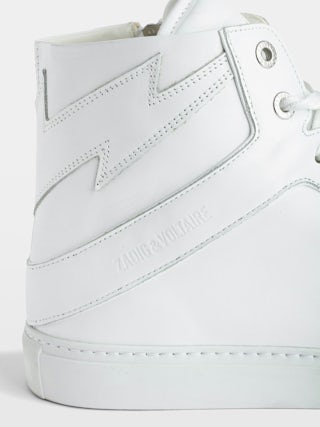 Men's ZV1747 High Flash Trainers - High-top trainers in leather.