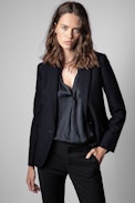 Victor Bis Blazer - Fitted blazer rhinestone pattern on back