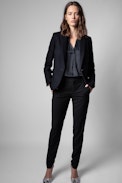 Victor Bis Blazer - Fitted blazer rhinestone pattern on back