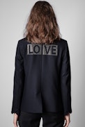 Victor Bis Blazer - Fitted blazer rhinestone pattern on back
