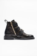 Laureen Metal Boots - Women’s black leather ankle boots