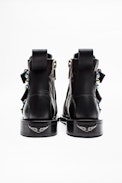 Laureen Metal Boots - Women’s black leather ankle boots