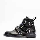 Laureen Metal Boots - Women’s black leather ankle boots