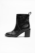 Bottines Crome Low - Bottines à talons femme en cuir