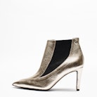 Virgo Gold Boots - Women’s gold leather ankle boots