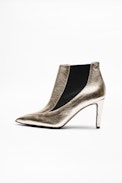 Virgo Gold Boots - Women’s gold leather ankle boots