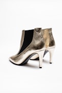 Virgo Gold Boots - Women’s gold leather ankle boots