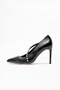 Cover Pumps - Women’s black leather pumps