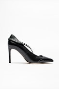 Cover Pumps - Women’s black leather pumps