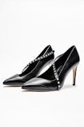 Cover Pumps - Women’s black leather pumps