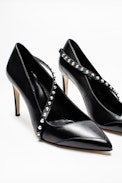Cover Pumps - Women’s black leather pumps