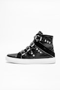 Zv1747 High Buckle Sneakers - Women’s leather sneakers