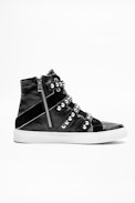 Zv1747 High Buckle Sneakers - Women’s leather sneakers