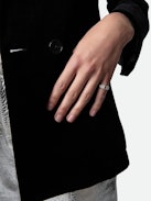Rock Ring - Brass and rhinestone ring.