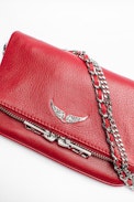 Bolso Rock Nano - Bolso clutch mini para mujer en piel de color rojo