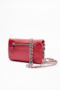 Bolso Rock Nano - Bolso clutch mini para mujer en piel de color rojo