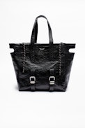 Sac Bianca - Sac cabas noir femme en cuir