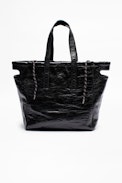 Sac Bianca - Sac cabas noir femme en cuir