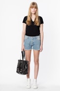 Sac Bianca - Sac cabas noir femme en cuir