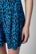Nicole Kids' Shorts - Kids' shorts in blue leopard-print crêpe
