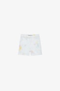 Carol Kids' Shorts - Kids' shorts in printed white cotton