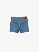 Elle Girls’ Shorts - Girls’ blue denim shorts with diamanté wings.