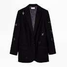 Viva Bis Star Jacket - Women’s black jacket with diamanté motif