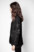 Viva Bis Star Jacket - Women’s black jacket with diamanté motif