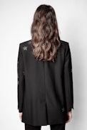Viva Bis Star Jacket - Women’s black jacket with diamanté motif