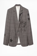 Venom Prince Jacket - Women’s jacket with glen plaid motif