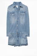 Combinaison Coxi Use - Combi-short en jean femme