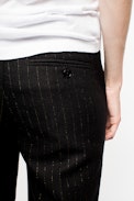 Posh Stripe Franges Pants - Men’s grey suit pants