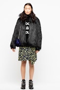 Fridas Coat - Women’s black faux fur coat