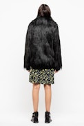 Fridas Coat - Women’s black faux fur coat