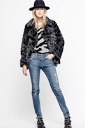 Miles Tiger Coat - Women’s faux fur coat