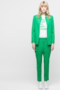 Pantalon Panda Crepe - Pantalon vert femme