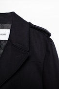Max Coat - Men’s black pea jacket.