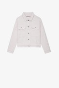 Giacca Jess Junior - Giacca in twill di cotone rosa con ali ricamate sul retro - Junior
