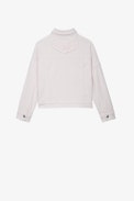 Giacca Jess Junior - Giacca in twill di cotone rosa con ali ricamate sul retro - Junior