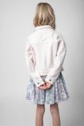 Giacca Jess Junior - Giacca in twill di cotone rosa con ali ricamate sul retro - Junior